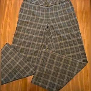 JJill gray plaid ponte pants size MP